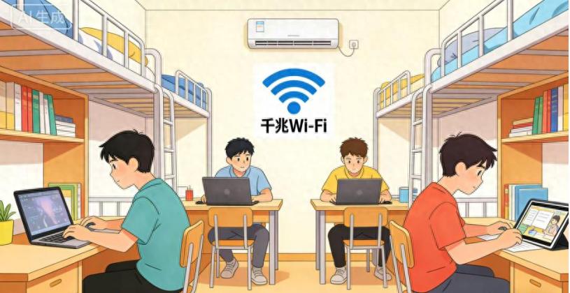 大学宿舍网速起飞，千兆宽带变身电竞房